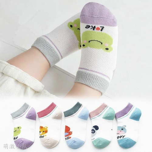 5 Paar Sommer dünne Jungen Mädchen Baby Netz Söckchen atmungsaktiv kurze Socke - Bild 19 von 30