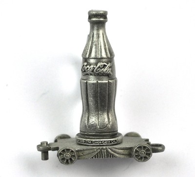 Coca-Cola Coke USA Zug Zinn Eisenbahnwagon Pewter Waggon Flasche Bottle Train