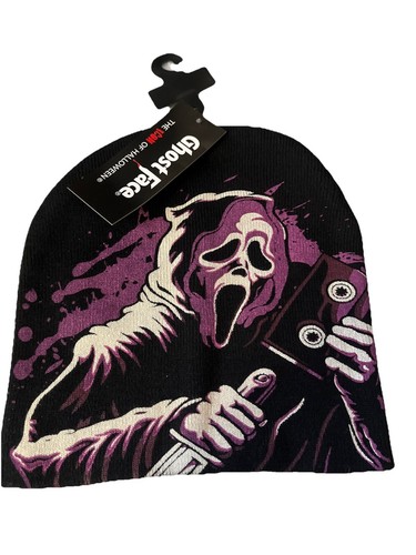 Ghost Face Scream Movie Beanie Hat Halloween Horror Officially Licensed Knit New - Picture 6 of 6