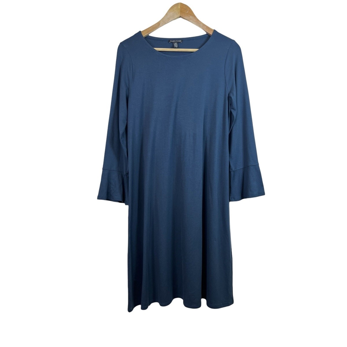 eileen fisher blue dress Cozy Long Sleeve Size S R19FTJ Ladies dresses