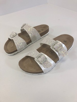 two strap glitter sandals