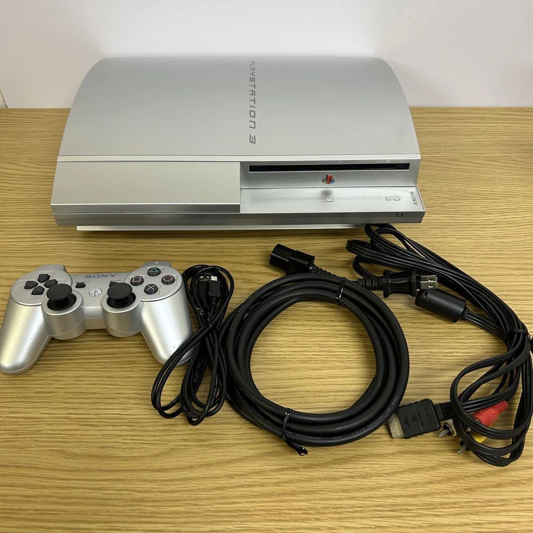 Sony Playstation 3 Silver Edition 80GB Video Game Console Tested Work