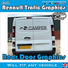Renault Trafic SWB LWB Camper REAR Stripes Decals Stickers Van Graphics 061
