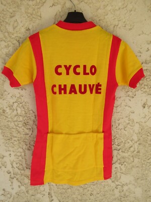 Maillot Cycliste Vintage Années 70 C.C.V SALAISONS TURET En Laine Rouge Taille M