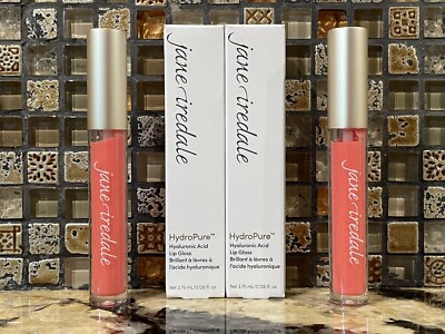 Bundle 2 Jane Iredale HydroPure Hyaluronic Lip Gloss Spiced Peach Full Size NIB
