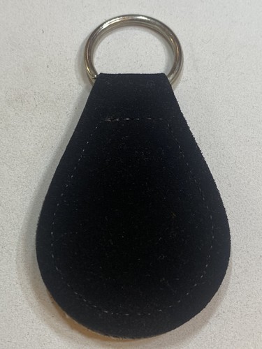 VINTAGE Retro AUDI Car Leather KEYCHAIN Fob w YELLOW Background RARE - Picture 4 of 4