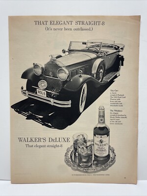 Hiram Walker's DeLUXE & Straight-8 Packard Vintage Magazin-Anzeige (1971)