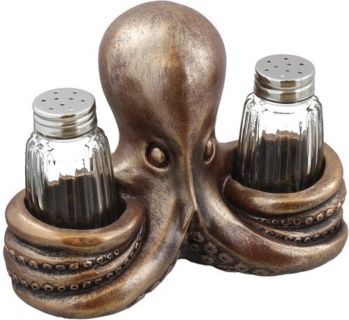 DWK Decorative Octopus Salt & Pepper Shaker Set - Picture 5 of 12