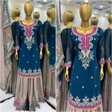 Premium Designer Faux Georgette Palazzo Suit With Dupatta For Wedding