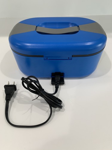 SMART PLANET Lunch Box Blue Plug-In Heated Food Storage Container Spork & Plug - Picture 4 of 7