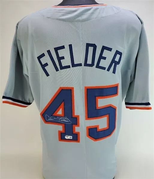 Cecil Fielder Signed Detroit Tigers Road Jersey (Beckett) 3× ll-Star 1B /  DH