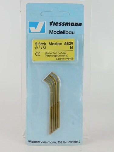 6829 VIESSMANN - ESCALA N - MASTIL LAMPARA CURVO 53MM N / DESCATALOGADO (c18) | Condition: Nuevo