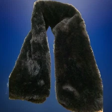 Super Soft Faux  Fur Collar Women Warm Scarf Shawl Neck Warmer Wrap Black 36"X6"