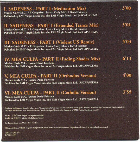 Enigma – MCMXC a.D. / (6-track) / (DPRO-14395) / PROMO / CD | eBay