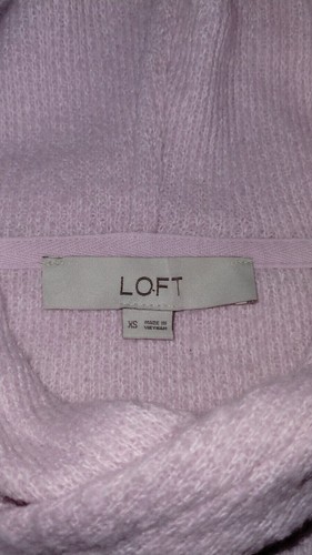Suéter suave con capucha rosa claro extra pequeño Loft para mujer - Imagen 4 de 4