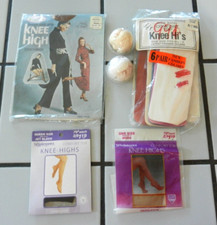 11 pairs of vintage Knee-High stockings various colors inc 2 Walgreens