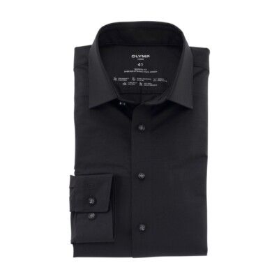 Olymp Luxor 24/Seven Herren Businesshemd schwarz 120264 68