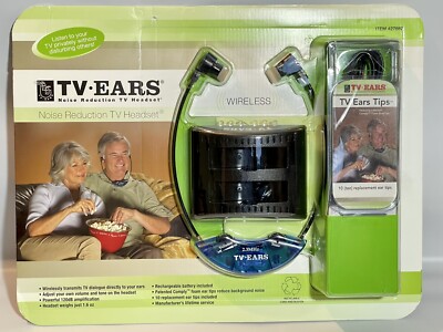 TV Ears Noise Reduction TV Headset Wireless Rechargeable