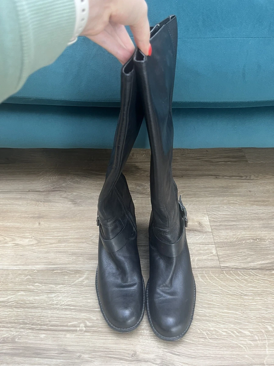 Mid calf shop black dress boots