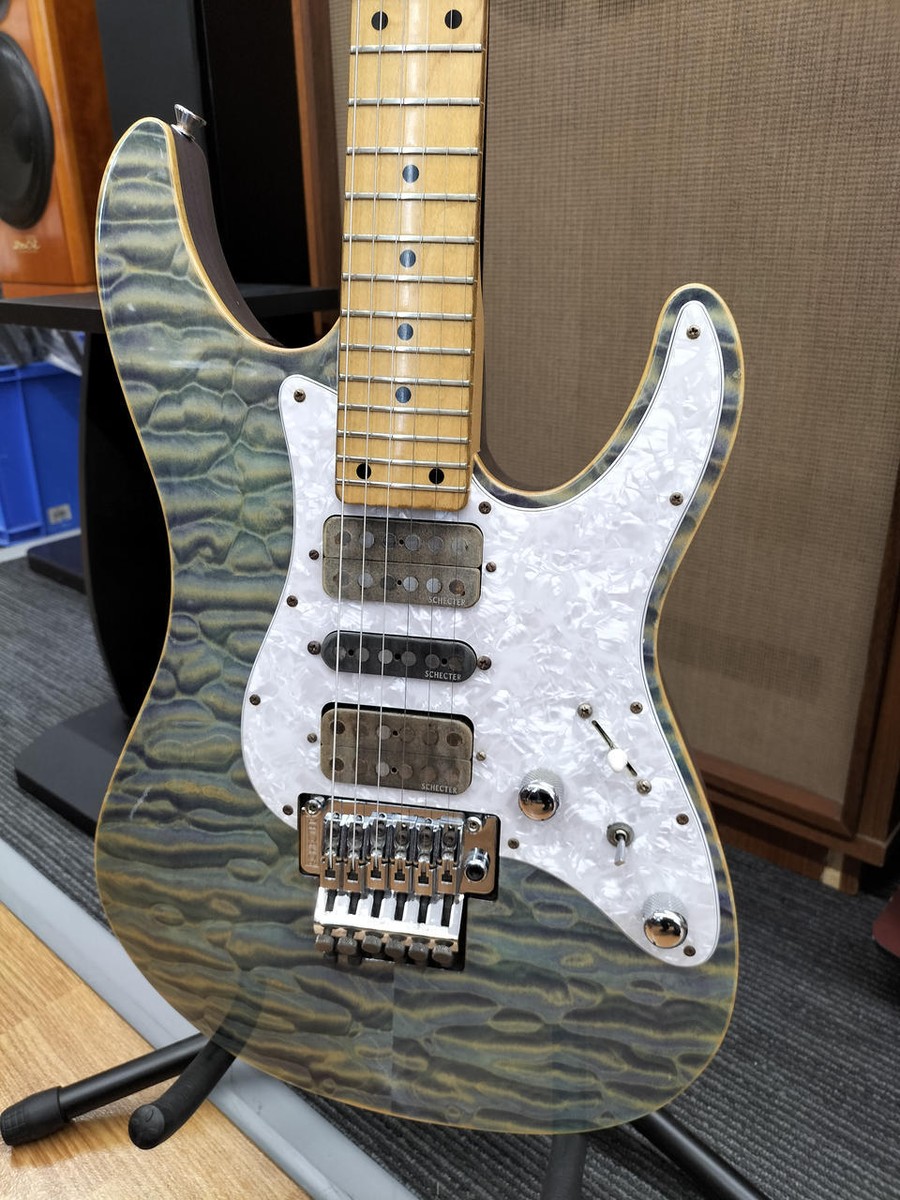 SCHECTER SD-2-24-AS/M Green Made in Japan 2009 ST Type Solid SCHECTER SD-2-24-AS/M Green Made in Japan 2009 ST Type Solid