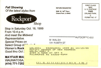 Mayfair Mall, Wauwatosa, WI, Rockport Shop, Midwest Representative