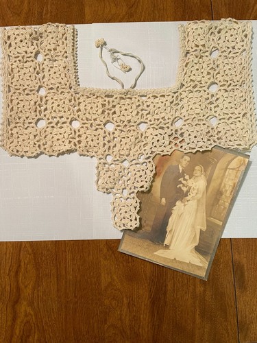 HEIRLOOM EDWARDIAN HAND CROCHETED NIGHT GOWN YOKE-CAMISOLE TROUSSEAU-HOPE CHEST