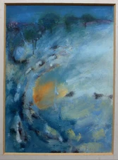 Birol Kutadgu, Turkish artist. Composition, mixed media. c1985