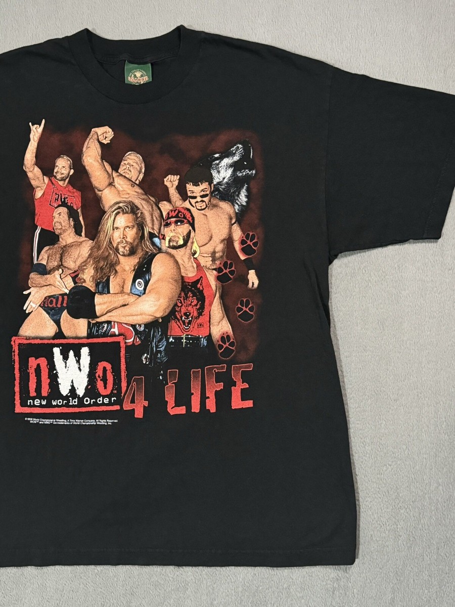 WCW NWO Wrestling Wolf Pack Vtg 90s Y2K Hogan Nash Logotel T