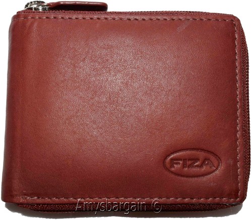 Lot of 2. Men's zip around Leather Wallet. Bifold zip wallet. Fiza wallet in box - Picture 11 of 12