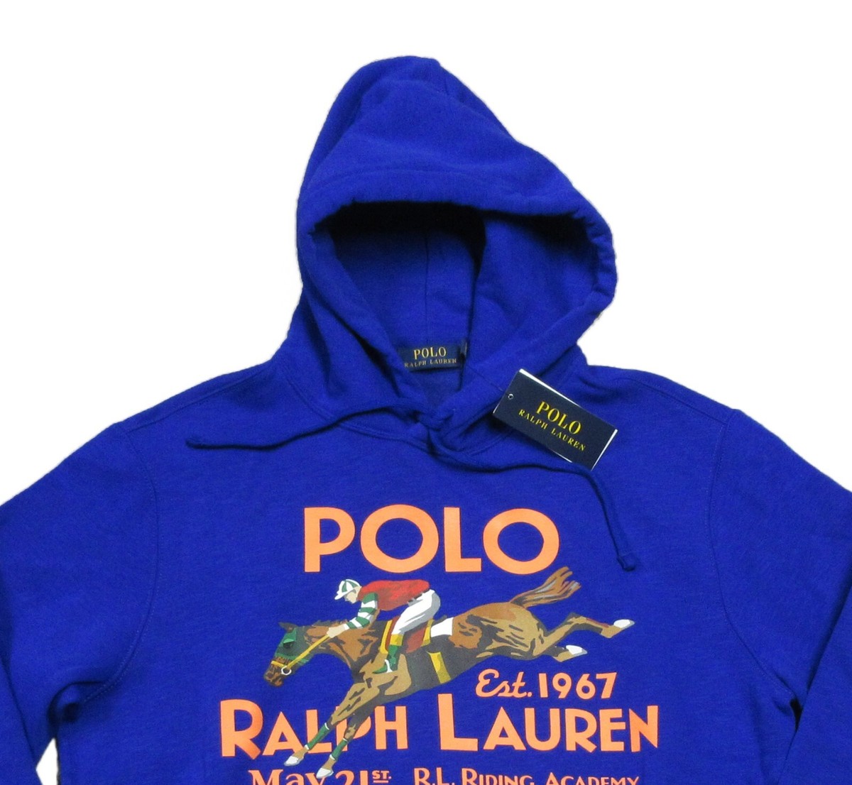 Polo Ralph Lauren Men's Royal Blue Riding Academy Print Fleece