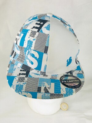 Cap Mütze Snapback weiß blau FISHBONE Größe 7 3/8