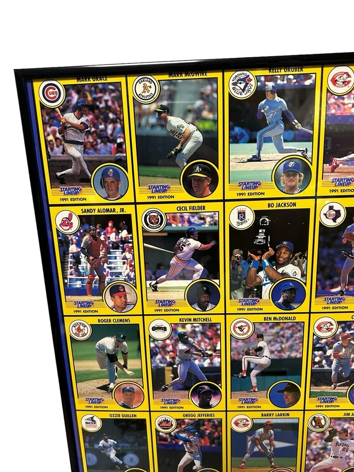 1991 Starting Lineup Framed Uncut Collector Card Sheet GRIFFEY JR RYAN Jackson - Image 2 of 4