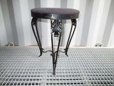 ANCIEN POUF TABOURET A VOLUTE FER FORGÉ MARTELÉ-DE PIER LUIGI COLLI-ANNÉE 50-N°4