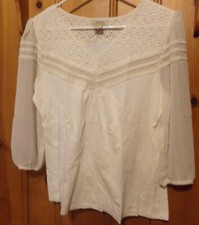NATURAL IMPRESSIONS 3/4 SHEER SLEEVES SUMMER TOP   BOX 55G