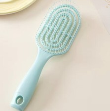 Curved Vented Hair Brush Detangling Styling Hair Massage Quick Dry Brush Green