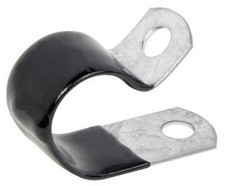  50 1/4" Black Vinyl Cushion Clamp Galvanized Steel 1/4 INCH MADE IN USA