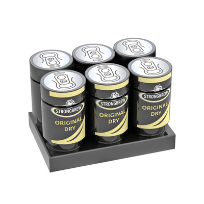 Strongbrew Cider Cans (6-Pack) - Drink/Bar - Custom Printed Minifig Scale - AFOL