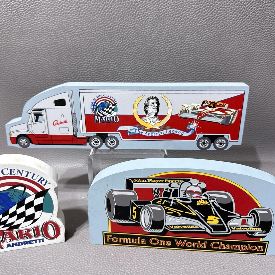 3 Vintage MARIO ANDRETTI Hand Signed  & Numbered Hometowne Collectibles - Image 2 of 4