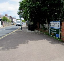Photo 6x4 Gloucester Road direction and distances signs, Tutshill Chepsto c2016