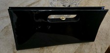 Vintage Classy Made In USA Black Vinyl Clutch/Handbag