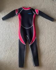 HISEA Youth Full Body Wetsuit Size 12 XL Black Red T2012 Surf Swim Suit