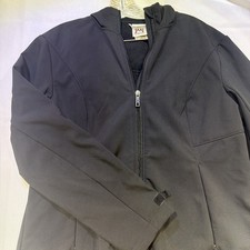 Avalanche Women's Black Zip Hooded Mid-Length Jacket with Pockets Size Large