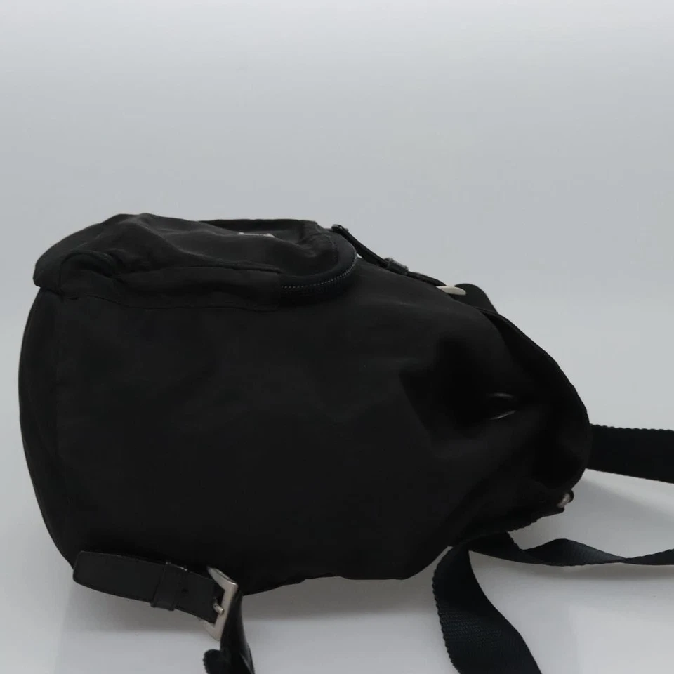 Mochila PRADA Nylon Negra Plata Auténtica bs23360 Foto 3 de 4