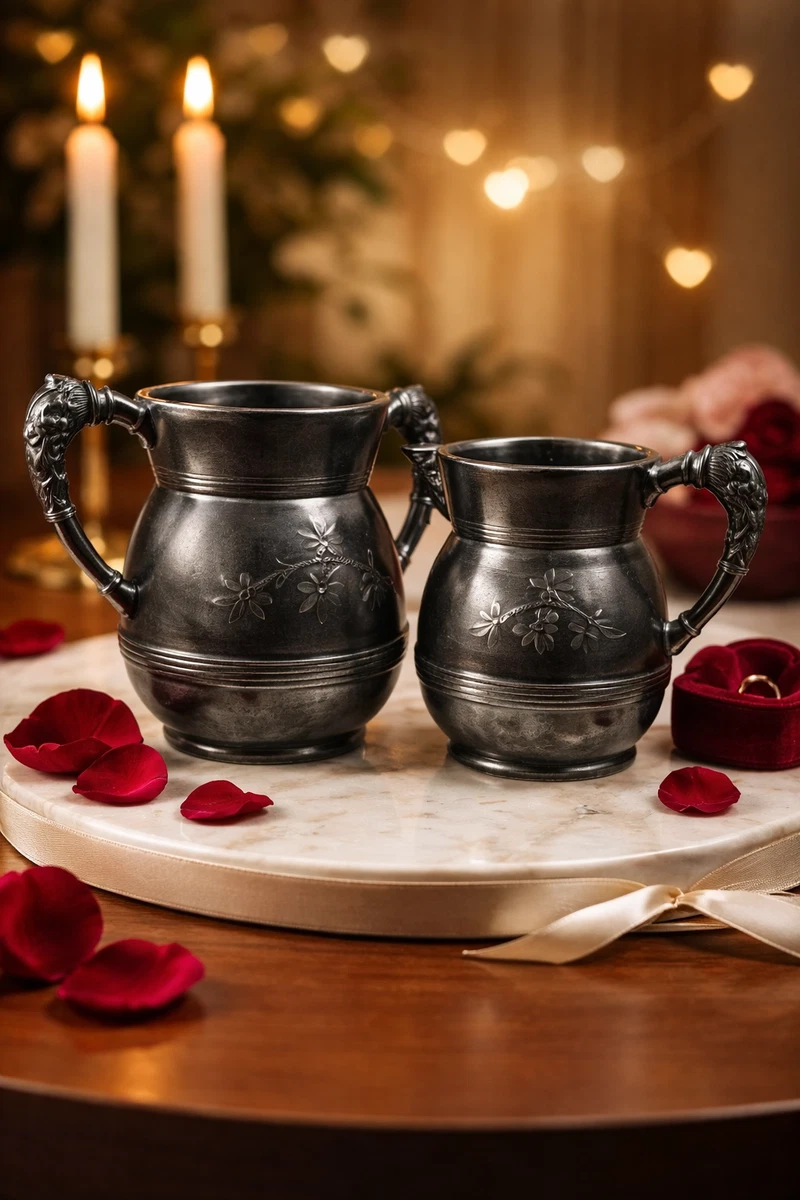 1847 Rogers Bros Antique US Silver-Plated Creamers & Sugar Bowls