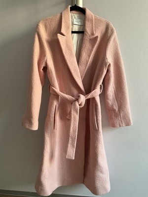 Women Sandro Paris Coat Pink Wool 36