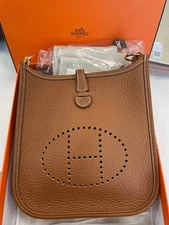 NEW Hermes Evelyne 16 TPM GOLD Clemence leather gold hardware Tonal Stitching Ha