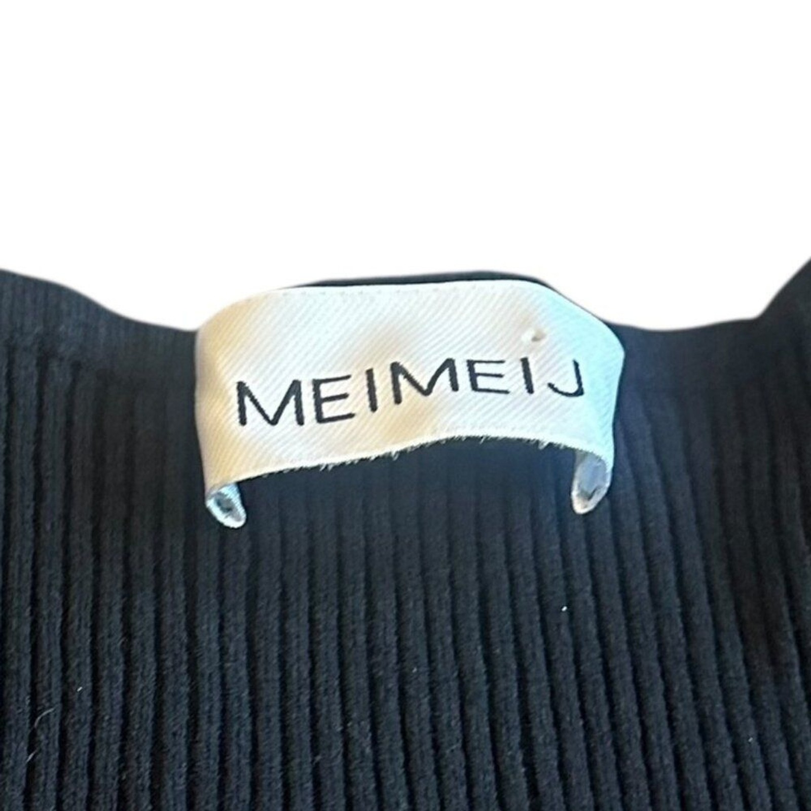 Meimeij Black Sleeveless Fit N Flare Dress Full Skirt Scoop Neck Size 40 Large