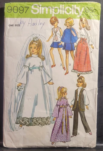 Barbie Doll Clothes Pattern Vintage  70s Simplicity 9097 Cut but Complete SP273
