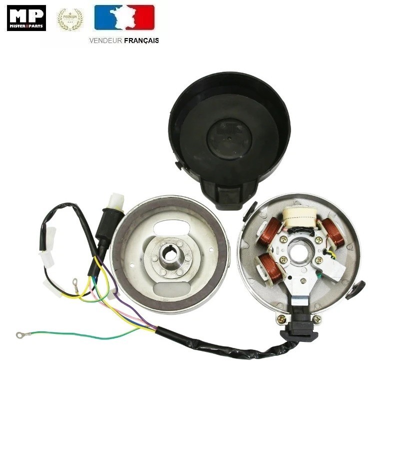 Stator d'allumage complet électronique 6V gros cône pour Peugeot 103 moped