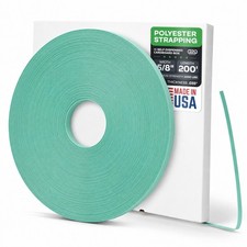 5/8" x .035" x 200' Mini Polyester PET Strapping Coil, 1400 lbs Breaking St...